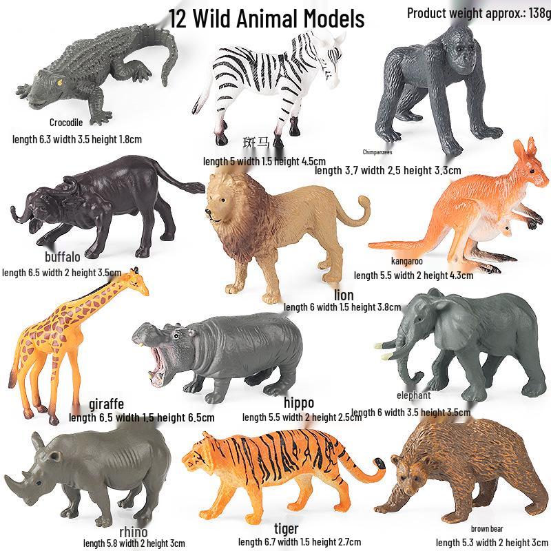 Farm Animal Simulation Toy Set: Chicken, Duck, Goose, Boar, Horse, Cow - Educational Gift for Children, Cognitive Ornament