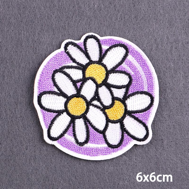 Purple Style Iron On Patch Thermoadhesive Patches For Clothes Anger Baby Girl Embroidery Patch For Hat/T-Shirt Fusible Sewing
