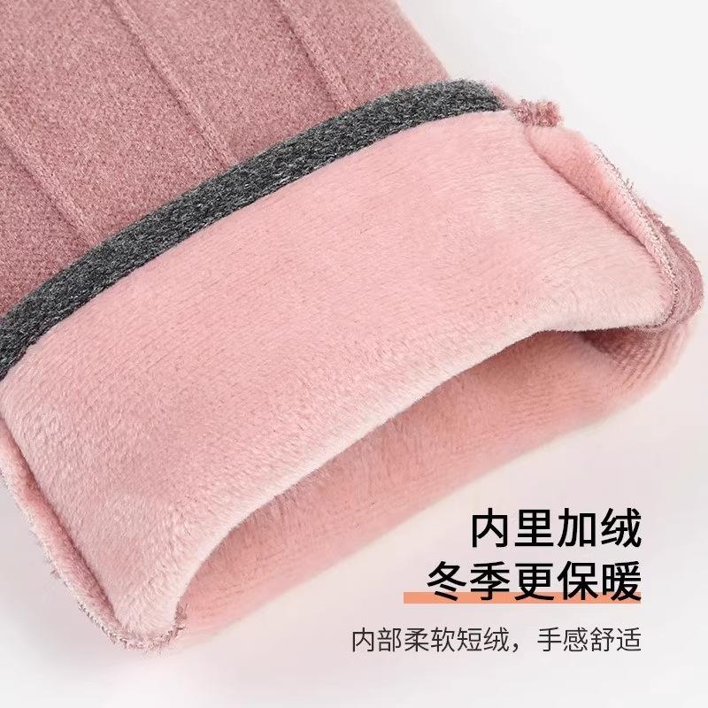 New winter warm gloves piled thickened cold-proof touch screen riding driving outdoor sports German velvet cotton gloves