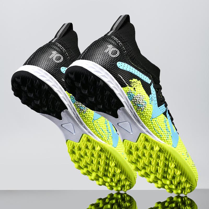 

2024 autumn new camouflage high-top football shoes broken nails long nails children s professional training shoes popular football shoes 45