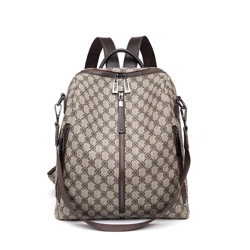 New European and American Retro Printed Large Capacity Anti Theft Backpack Easy To Wear Multi Purpose Travel Bag Mommy Backpack for Women