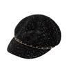 Hollow Breathable Leather Buckle Octagonal Hat  Classic Woven Straw Hat Casual Versatile Literary Sunshade Painter Hat