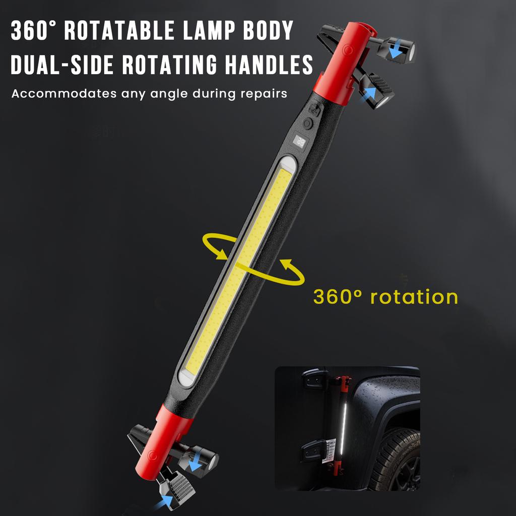 Rechargeable Portable Cordless Underhood Work Lights W/ Magnetic Base and Hooks COB LED Work Light Bar for Car Emergency Repair