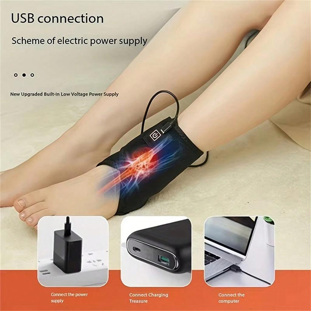 Heating Pad For Ankle Ankle Wrap Heated Ankle Brace Electric Ankle Stabilizer Brace Foot Heating Pad Ankle Support Adjustable