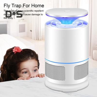 USB Fly Trap Light with 7 Blades Fan Silent UV Light Fly Catcher Home Indoor Outdoor Physical Fly Control Device LED Small Flying Animals Catching