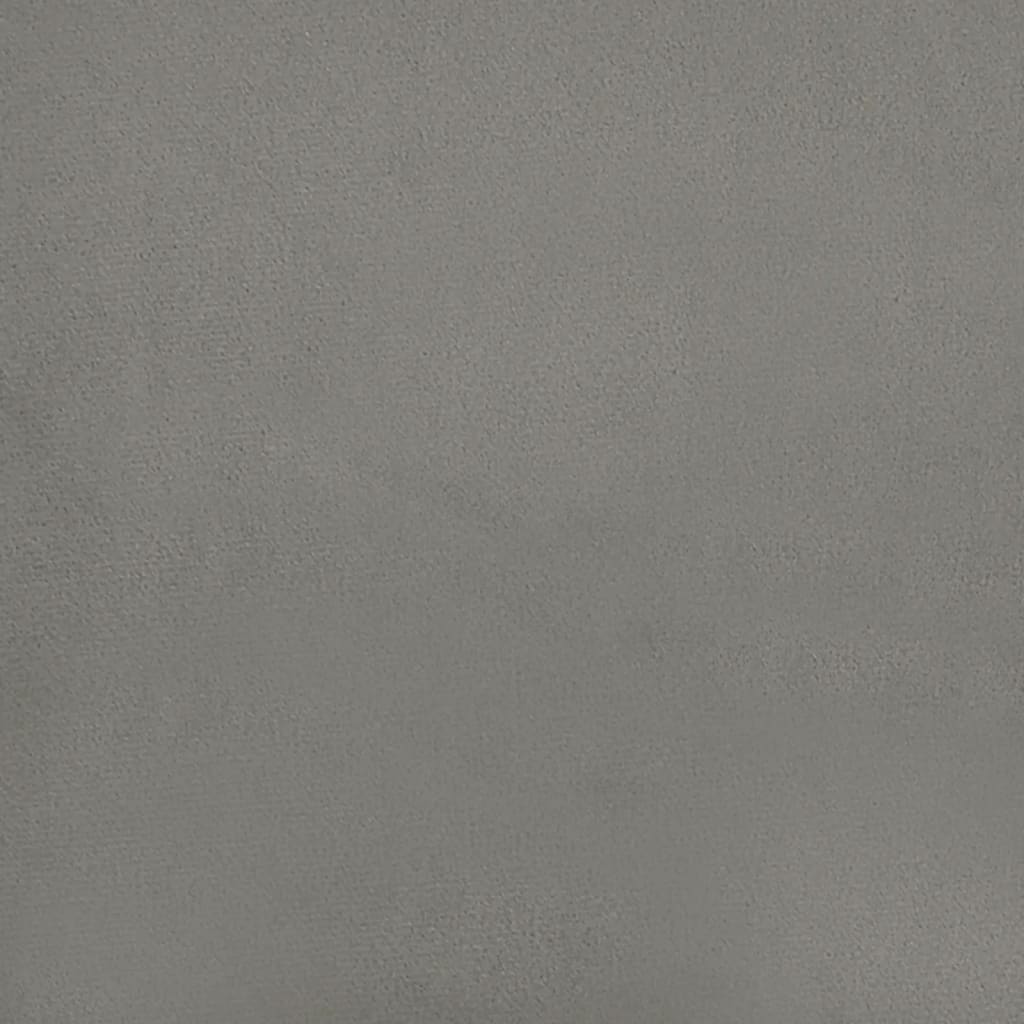 Vidaxl Bettrahmen ohne Matratze, Hellgrau, 90x190 cm, Samt