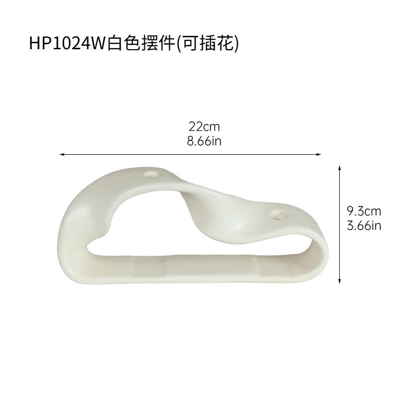 Abstract Art Vase Ornament White Hollow Flower Container for Living Room and Dining Table Ceramic Floral Vase Home Decoration