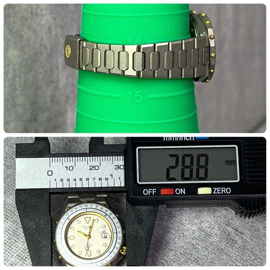 Used Rare Bulova Titanium Quartz Ladies Watch Date Sports Vintage Bezel