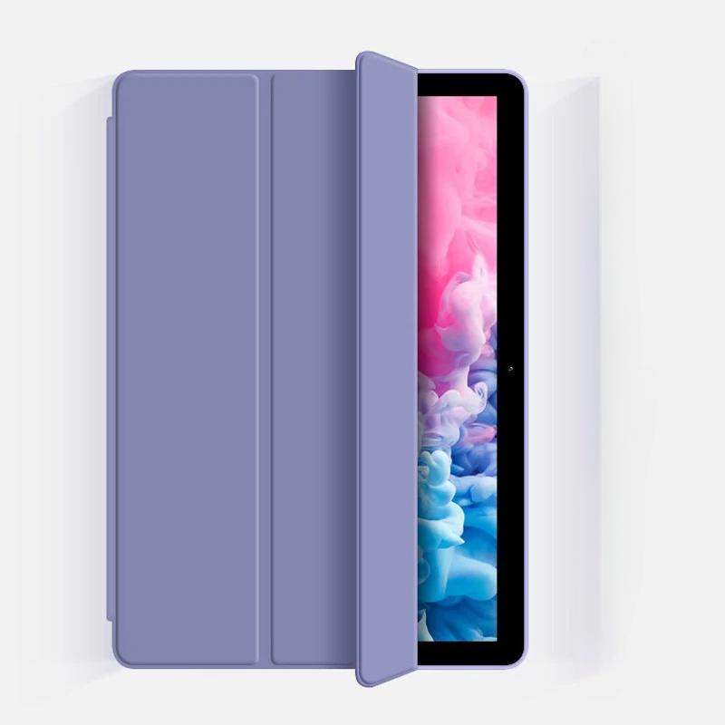 

Чехол для планшета iPad 9-го, 8-го, 7-го, 6-го поколения, iPad 10.2, 9.7, Mini, 6 Air 1, 2, держатель с тройным складыванием, подставка, противоударный, складной чехол For iPad Mini 6 2021 светло-фиолетовый