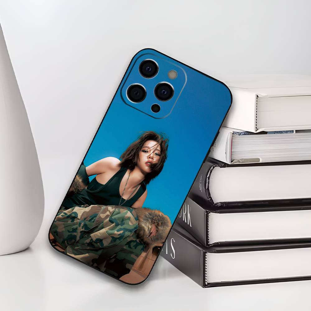 POP K-Ka-rina Phone Case For IPhone 17,16,15,14,13,12,11,Plus,Pro,Max,Plus,XS,soft Case Black Silicone