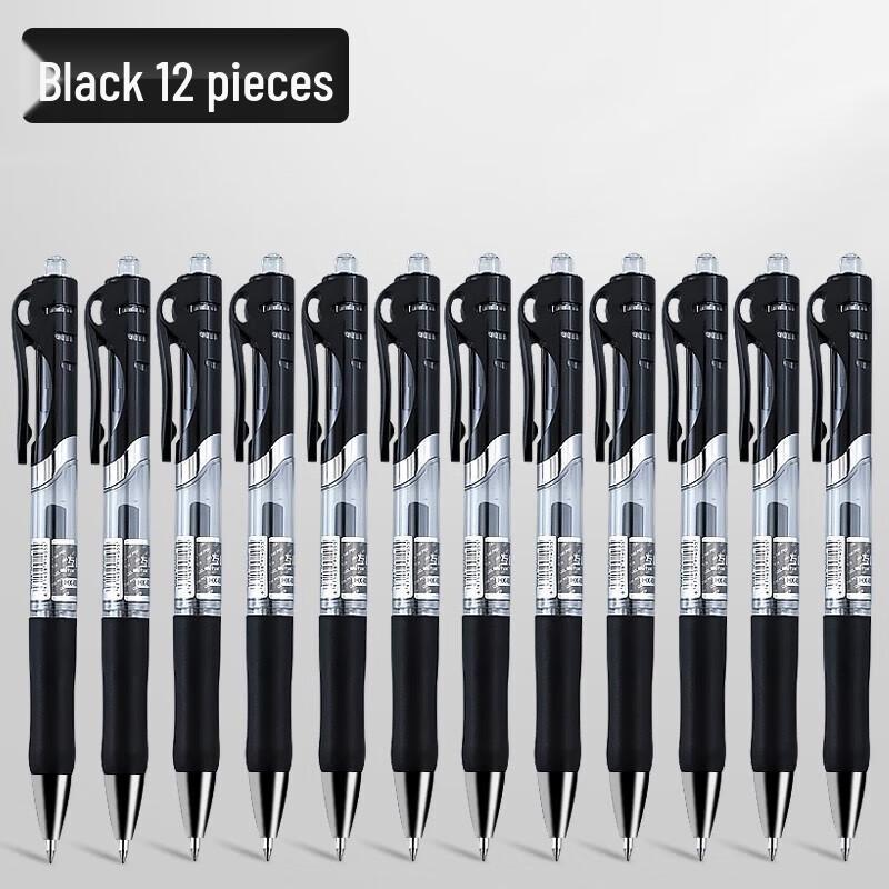 Выдвижная черная гелевая ручка Gurede