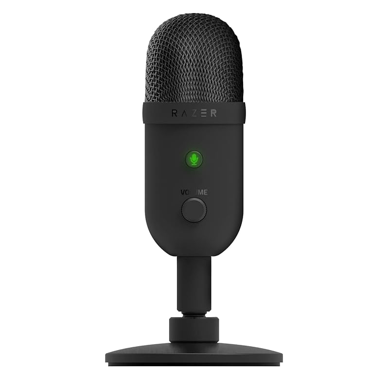 

Razer Seiren V2 X USB 25mm condenser microphone Supercardioid sound collection pattern analog gain limiter microphone monitoring Gain/mute button body