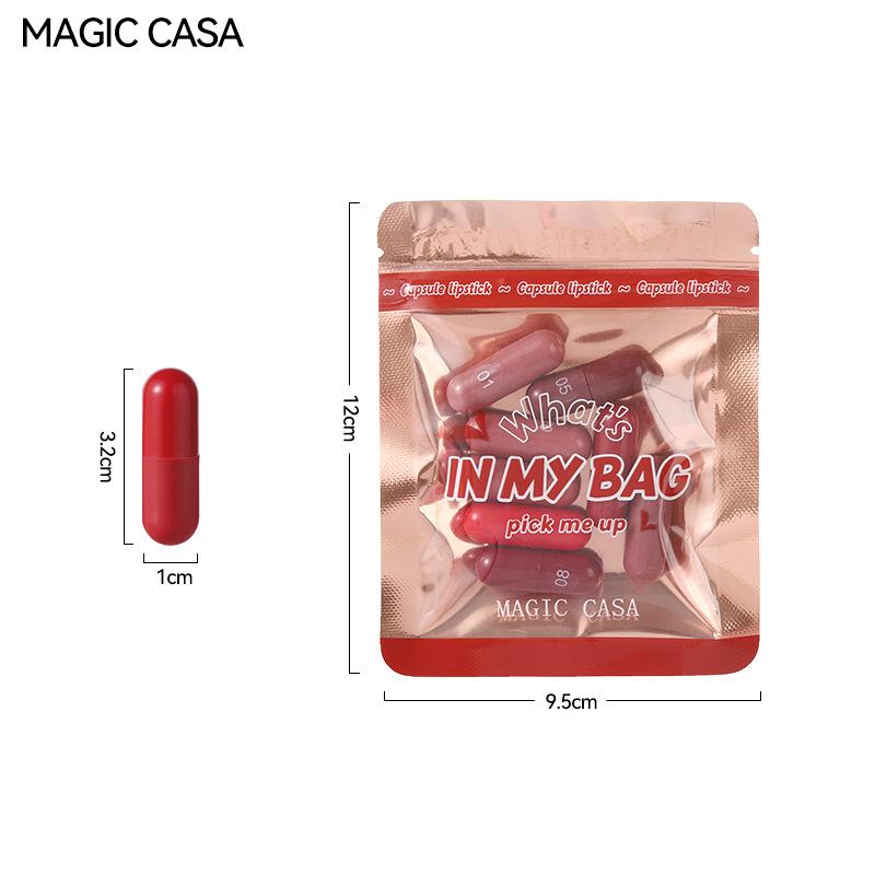 8-Color Magic Lipstick Set Mini Matte Long-Lasting Non-Stick Cup Capsule Lipstick