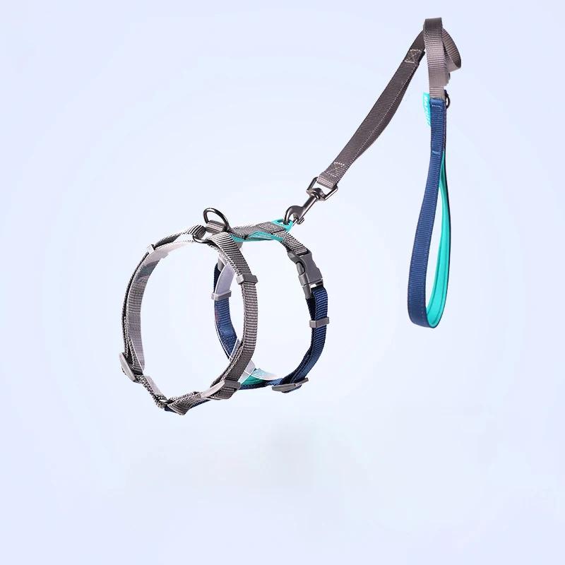 

Pet Harness and Leashes Adjustable Dog Harness Medium & Large Dog Walking Leash Explosion-proof Punching Dog Chain Pet Supplies S Темно-синій