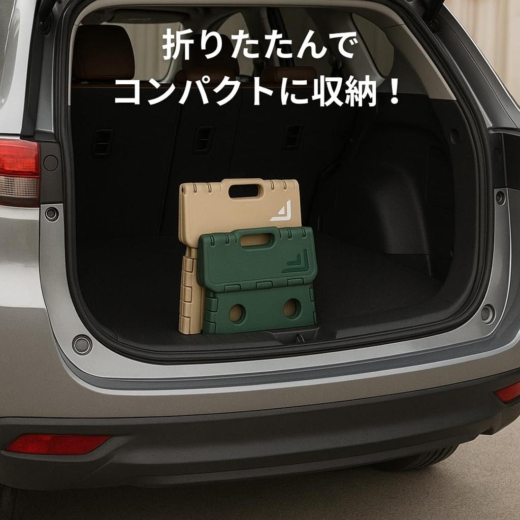 Compact Folding Step Stool/Stepladder Chair for Indoor and Outdoor Use, Car Wash, and Camping (OD, M)