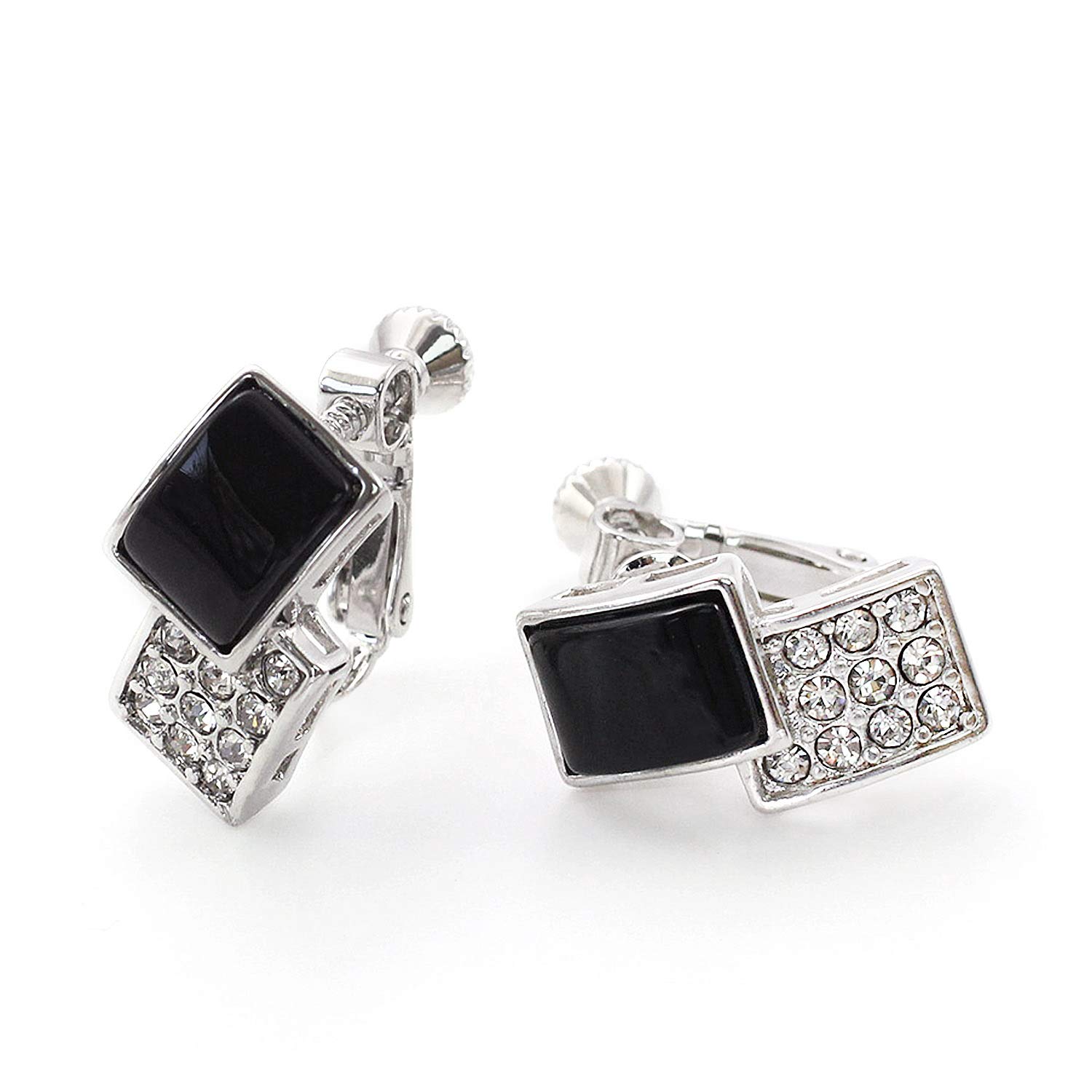 

Barzaz Black Onyx Earrings Accessories Earrings Black Silver Women s