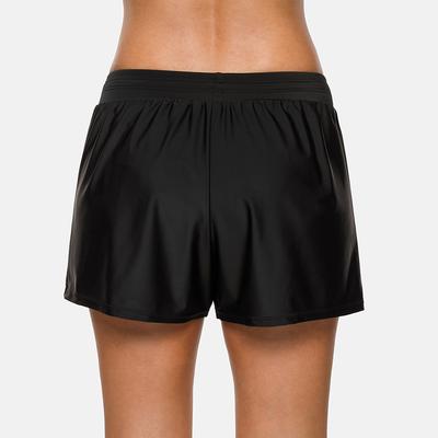 Charmo Damen Badehose Loose Fit Einfarbig Bikinihose Bandage Bademode Slips Boyshorts