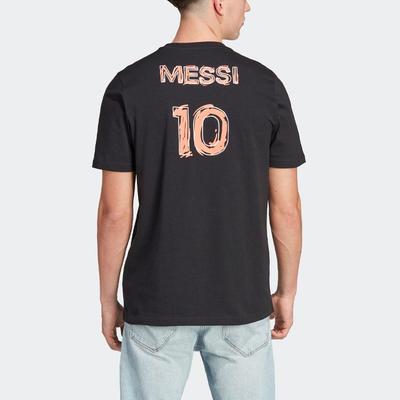 adidas Messi Soccer Jerseys Men's Black Moderate Straight Fit HT5182