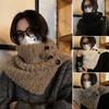 Thicken Warm Fluffy Fake Collar Scarf Soft Plush Cold-proof Winter Neck Warmer Solid Color Windproof False Scarf Shawl for Women