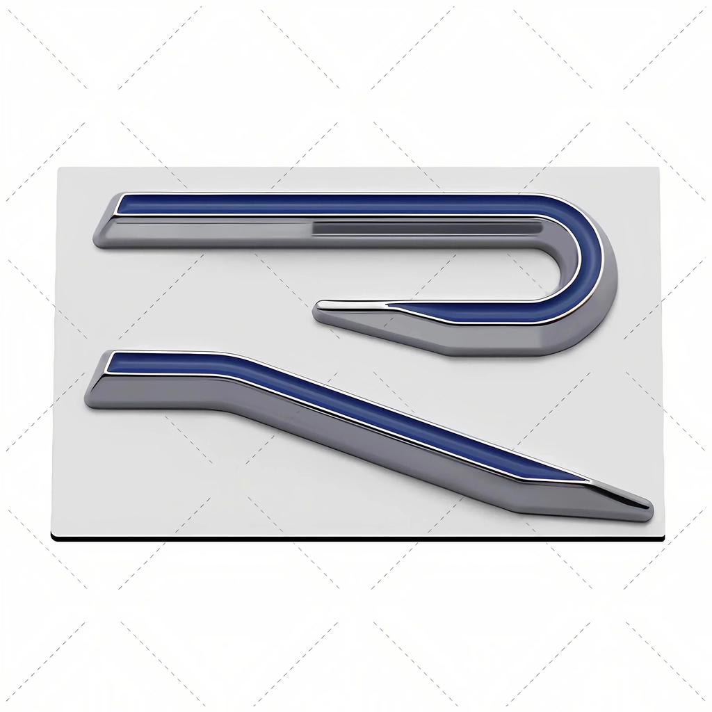 New R Emblem Car Metal Body Tail Trunk Sticker Accessories For Volkswagen VW GTI Rline Polo Golf MK8 Touareg Passat Magotan CC zd0
