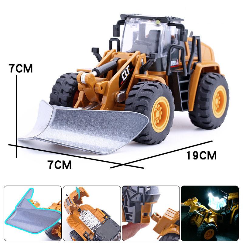 

1:50 Excavator Snowplow Car Model Toy Metal Diecast Movable Joint Truck Engineering Vehicles Models Birthday Gifts for Boys