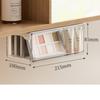 Under Sink Drawer Organizer, Clear ABS+PET Cosmetic Storage Box for Bathroom, Lipstick Cotton Pad Holder, Small Medium Large