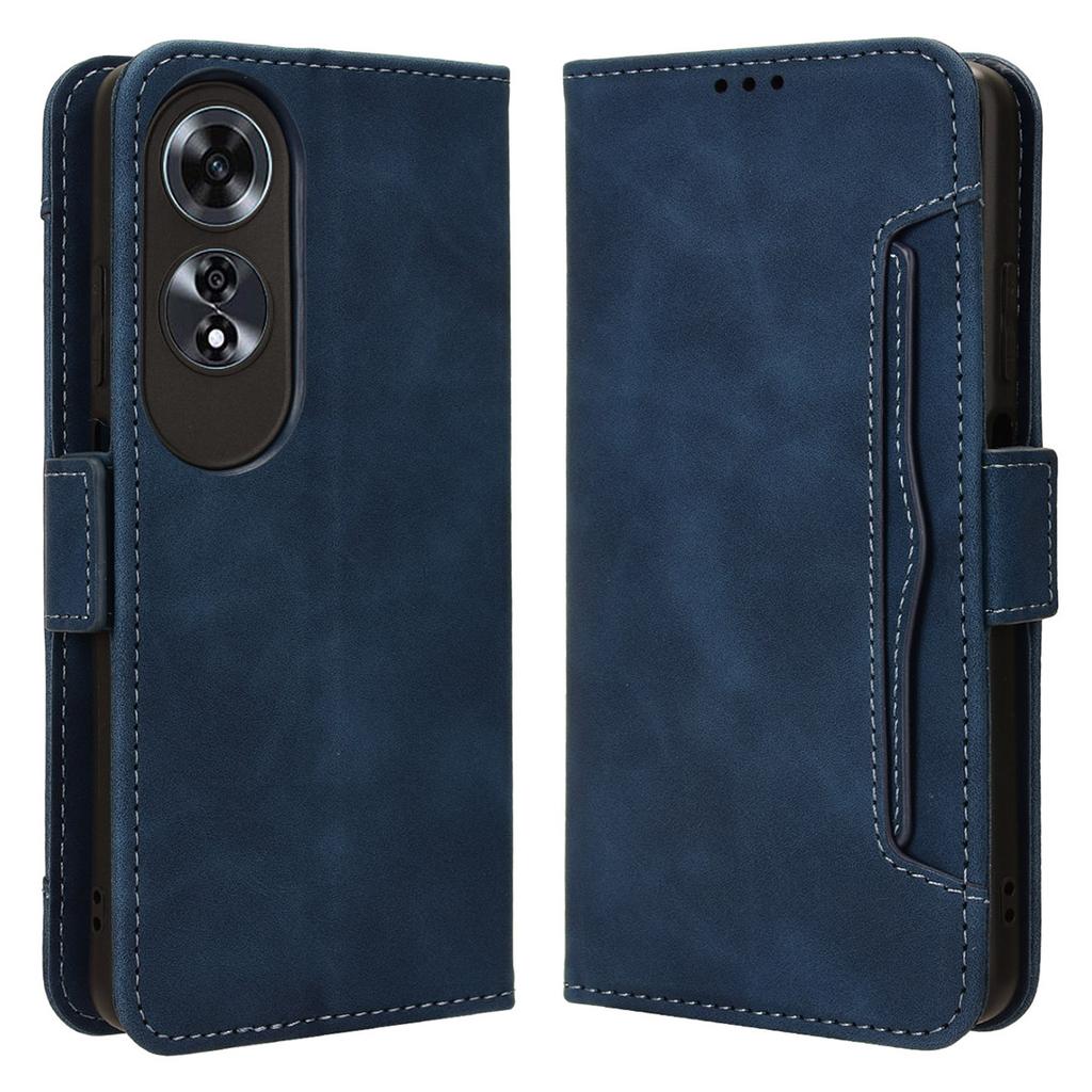 For Oppo A60 4G Case with Multiple Card Slots PU Leather Flip Stand Cell Phone Cover