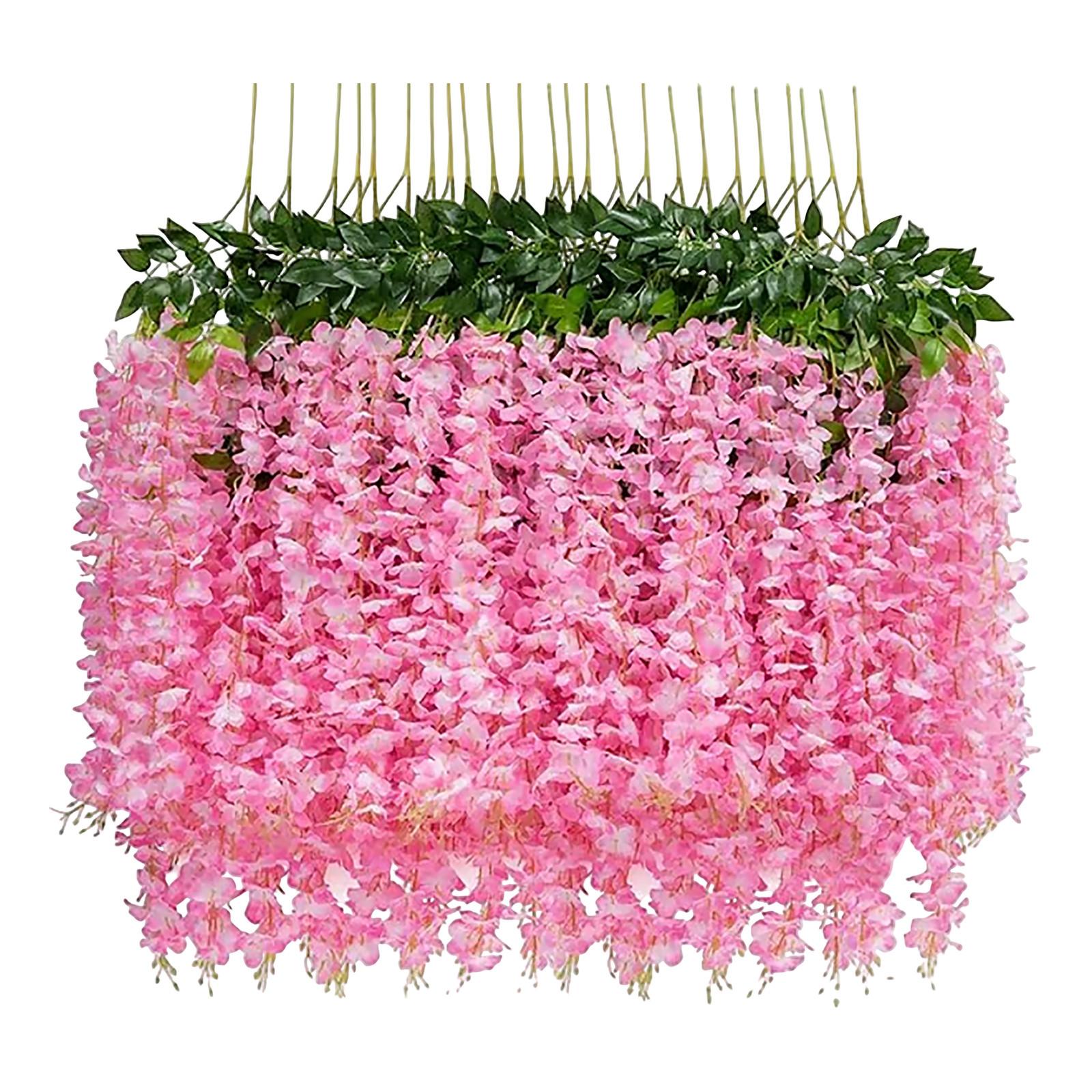 

Имитация тофу-пудинга Глициния Длинная гирлянда из искусственных растений, искусственная Глициния, украшение из искусственных растений One Size розовый