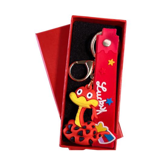 

Брелок в виде змеи с ремешком на удачу на год змеи брелок для автомобиля сумка подвеска аксессуары красный