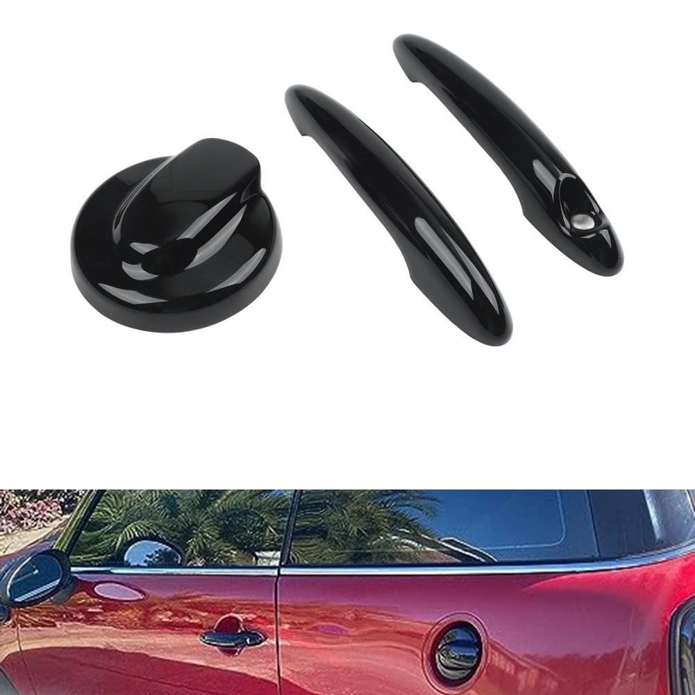 Gloss /Black /ABS Door Handle Covers And Fuel Tank Cap Trim For For MINI R55 Clubman For Cooper S 2007-2014 R56 Hatchback 2006-Good product