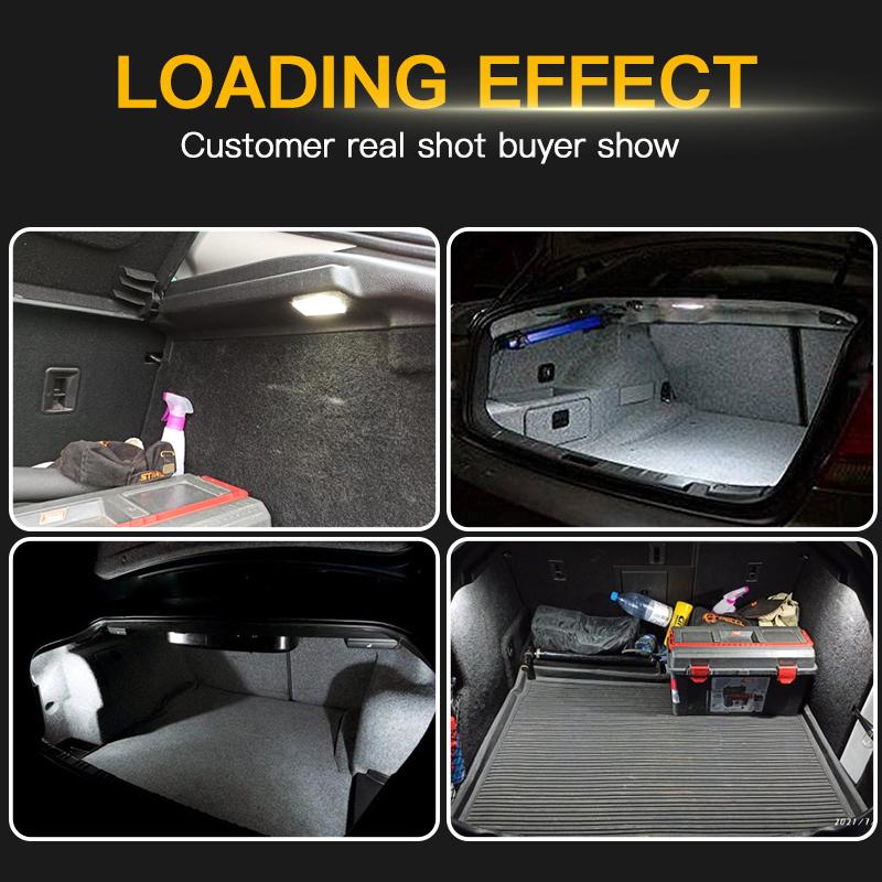 2Pcs LED Luggage Trunk Compartment Light Cargo Area Light Courtesy Door Lamp for Opel Kadett Omega Astra Senator Corsa Insignia