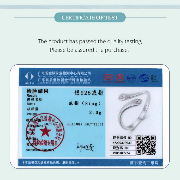 WOSTU 925 Sterling Silver Simple Double Love Open Ring for Women Original Design Jewelry