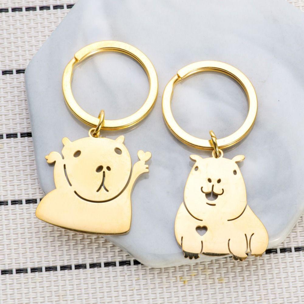 

Брелок Simplicity Water Dolphin Heart Hollow Capybara Keyring Bag Подвеска style 1