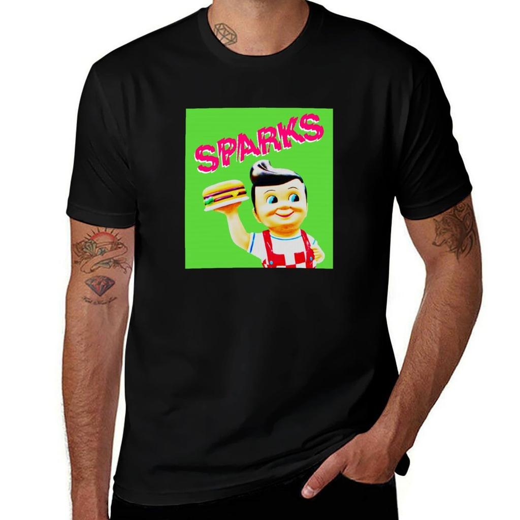 Vintage 70s Style Retro Sparks Punk Rock Big Boy New Wave Graphic Tshirt Festival Casual Short Sleeve