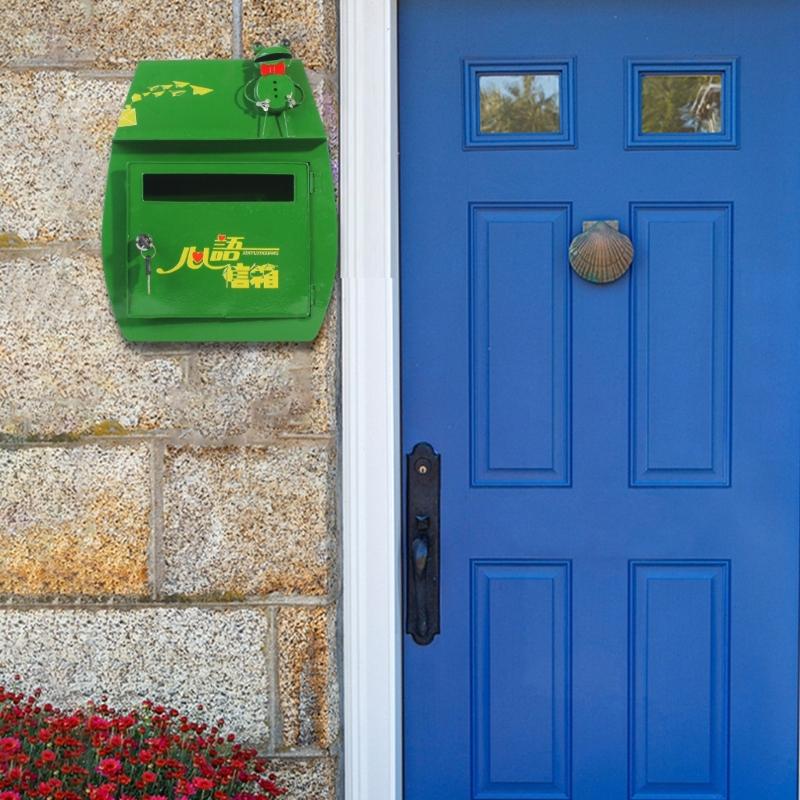 Rostfreie Frösche Langlebiger Eisen-Außenbriefkasten Beschichtung Wetterfest Wandmontierte Briefsortierer