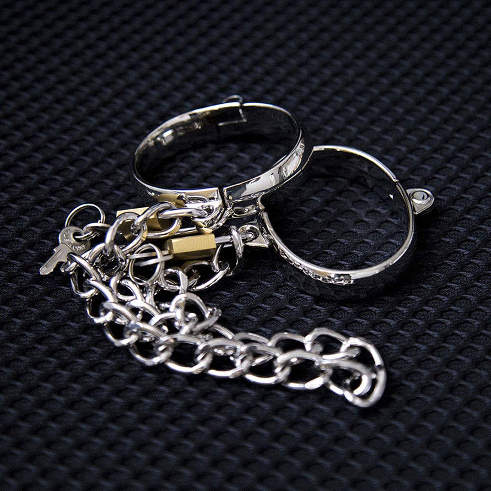 Toy Handcuffs with Bondage Restraint SM Adult Adult Amorous Supplies Handcuffs, Footcuffs, Metal, Padlock, Unisex, Restraints, Handcuffs, Footcuffs,