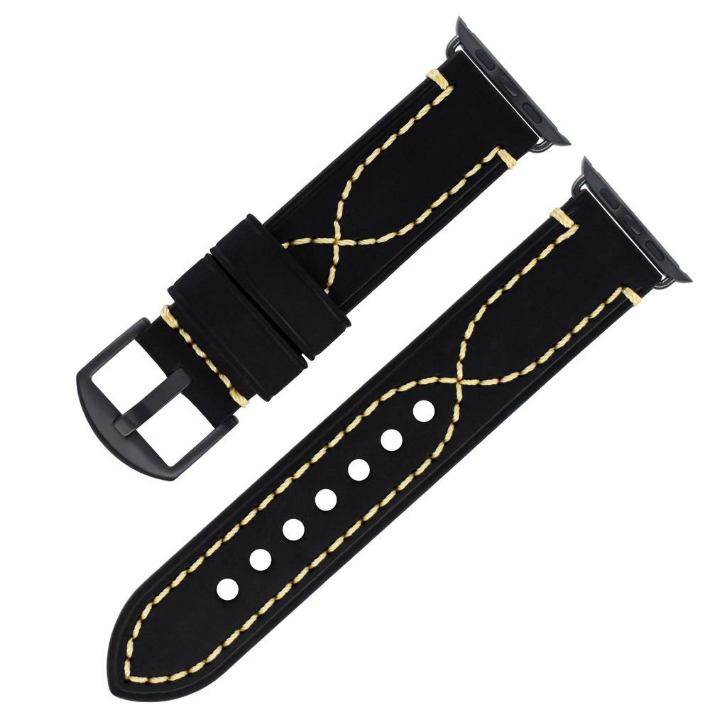 Apple Strap Apple Iwatch7 SE 6 5 4 Genuine Leather First Layer Stainless Steel Pin Buckle Leather Strap Men