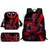 Deadpool Heroes Kids Backpacks, Shoulder Bag, Pencil Case, Large Capacity School Backpacks for Boys and Girls, Best Gift