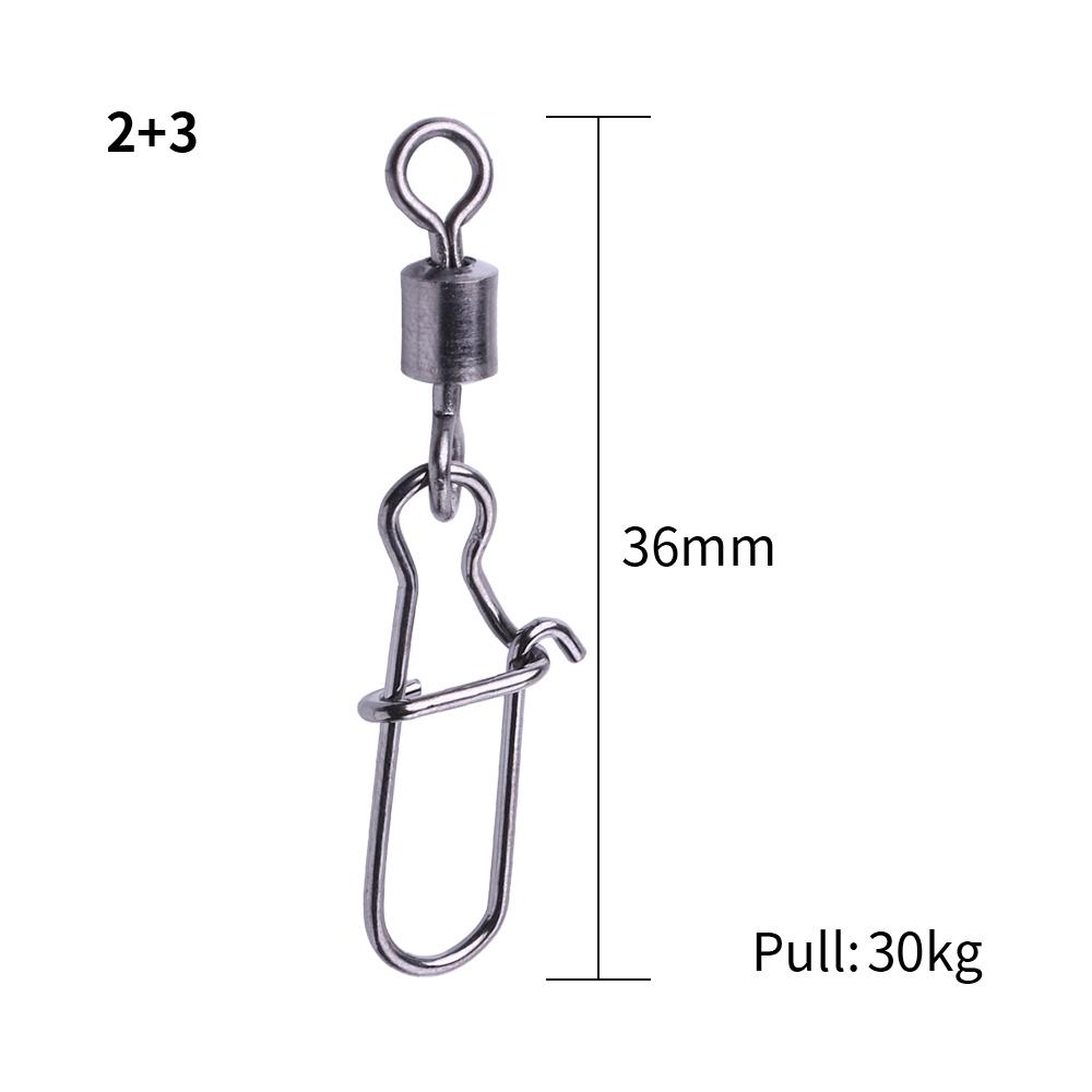 50pcs Fishing Snap Swivels – Slide Clip Hook Connectors For Saltwater Fishing - View #9