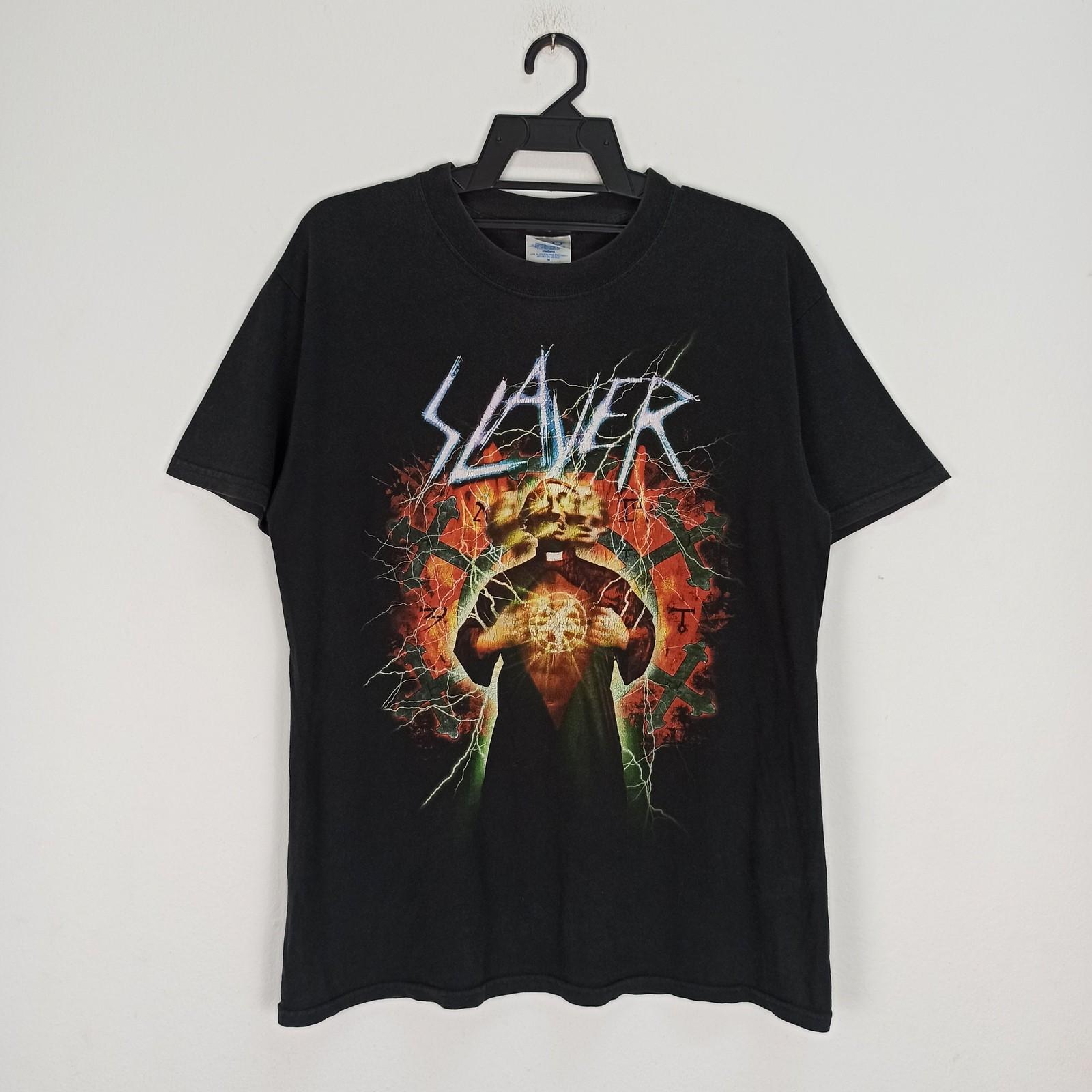 Vintage 00 s Slayer Band Rock Basic Black Short Sleeve Unisex T shirt WA3917 XL
