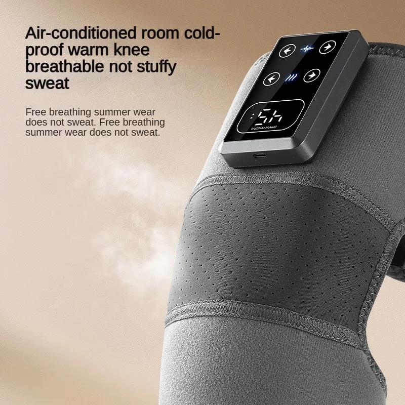 

Electric Heated Knee Massager Vibration Therapy Adjustable Heat For Pain Relief Muscle Relaxation Black Strap