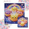 DIY Diamond Painting Kit Kawaii Dumpling Food Rainbow Stars Design Full Drill Rhinestone Canvas Art Home Wall Decor Gift