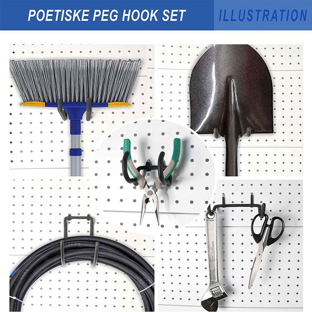 Rack Pegboard Power Tool Holder Garage Storage Hooks Wall Mounted Holder Hanger Rack Pegboard Hooks