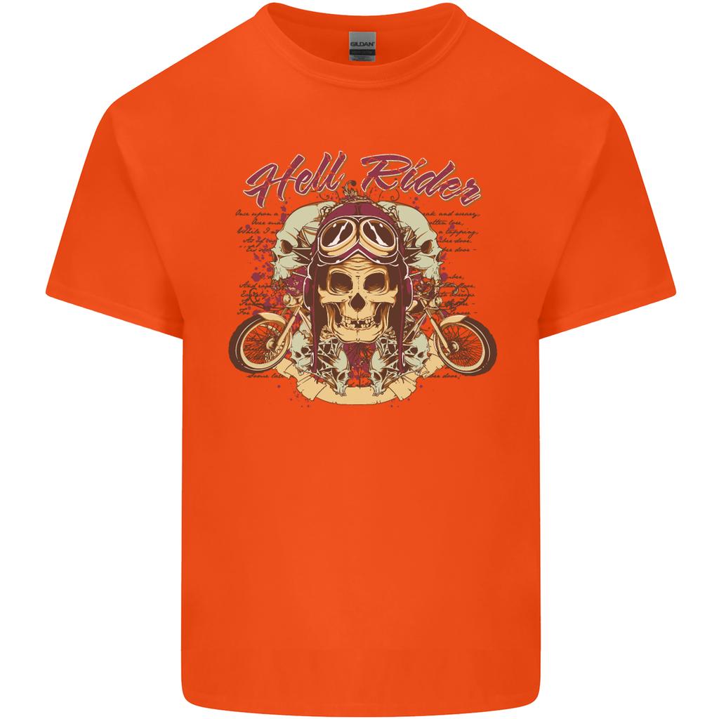 Hell Riders Motorcycle Motorbike Biker Unisexs Light Cotton TShirt