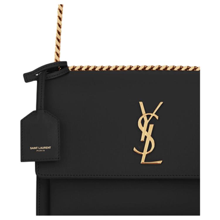 Saint Laurent Sunset Medium Chain Bag Black Women Shoulder_bags 442906-D420W-1000