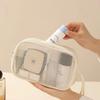 Atmungsaktive Netztasche für Toilettenartikel, tragbar, große Kapazität, Reise-Make-up-Organizer für Frauen