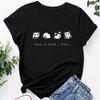 Cartoon Print Crew Neck T-shirt Casual Loose Short Sleeve Fashion Summer T-Shirts Tops Women's Clothing