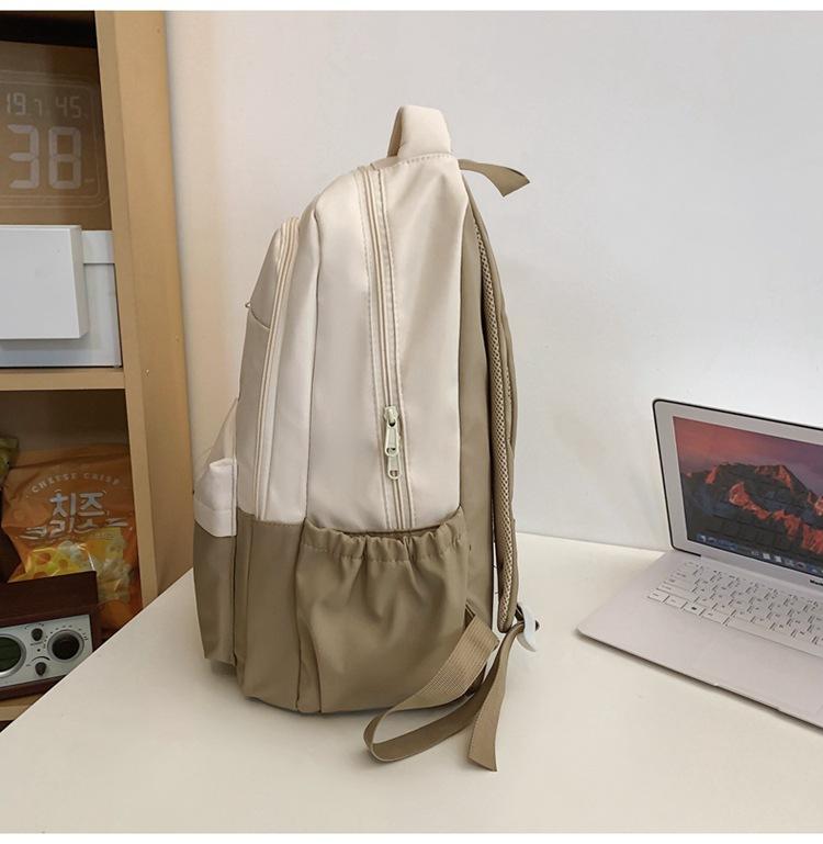 Student Skolväska Kvinna Colorblock Stor kapacitet Datorryggsäck Man Gymnasieryggsäck