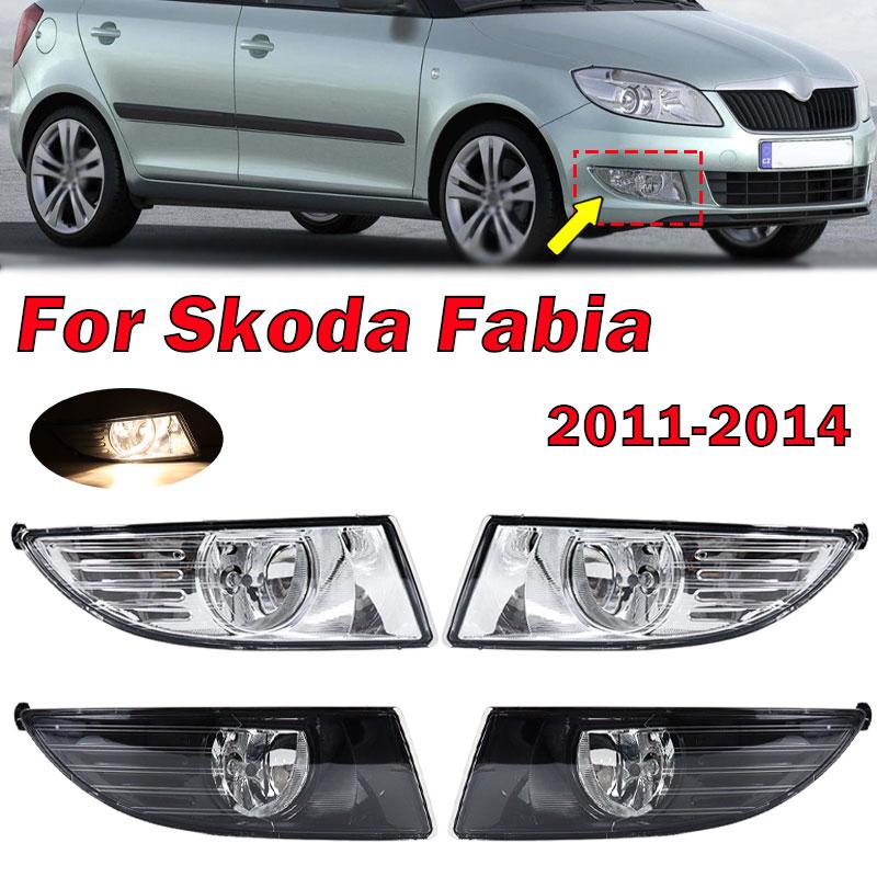 Car Accessories For Skoda Fabia MK2 5J 2011 2012 2013 2014 Front Bumper Fog Light Signal Lamp With Bulb 5J0941699B 5J0941700B