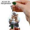 Christmas Snowman Hanging Decoration 2D Flat Snow Scene Sphere Ornament Festive Snowman Decoration for Christmas Tree Mantel Party Decor